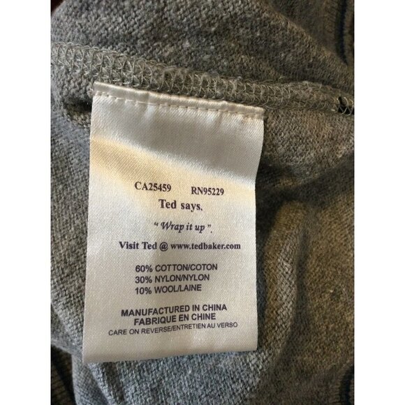 Ted Baker Men's Crew Neck Pullover Sweater Gray Size 5 Long Sleeve XL - Picture 7 of 8